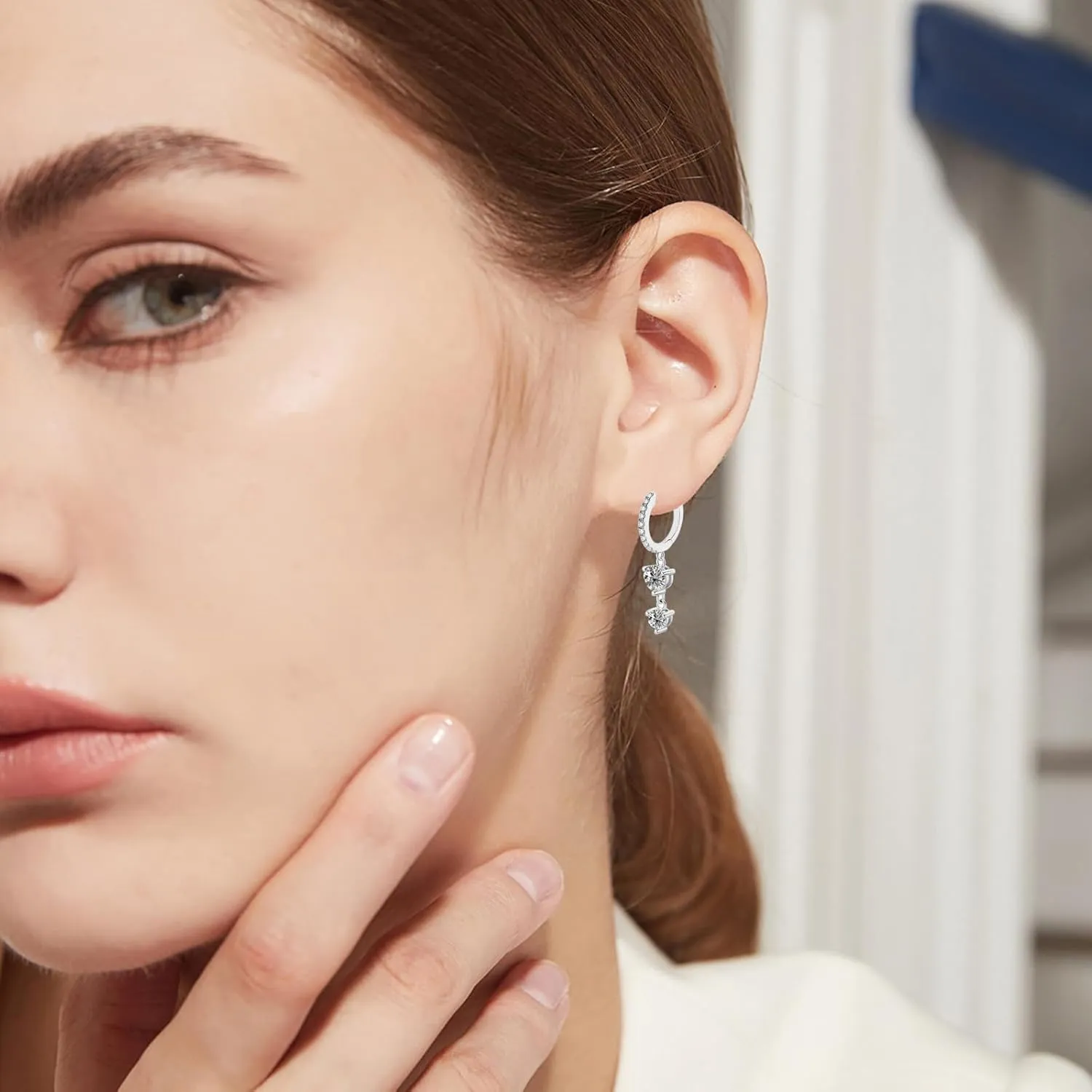 14K Gold Small Hoop Earrings Plated Hoop Earrings for Women Dangle Hoop Earrings Hypoallergenic Dainty Drop Gold Earrings Hoops for Women Jewelry Gift