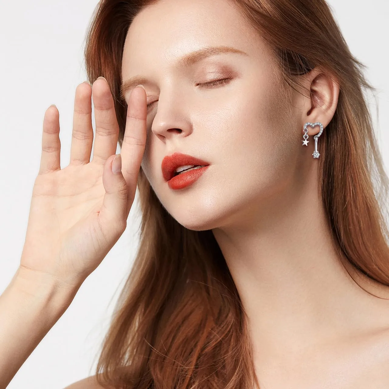 16 Pairs Silver Dangle Earrings For Women,Trendy Diamond Stud Earrings For Women, Hypoallergenic Earrings Dangling for Teen Girls