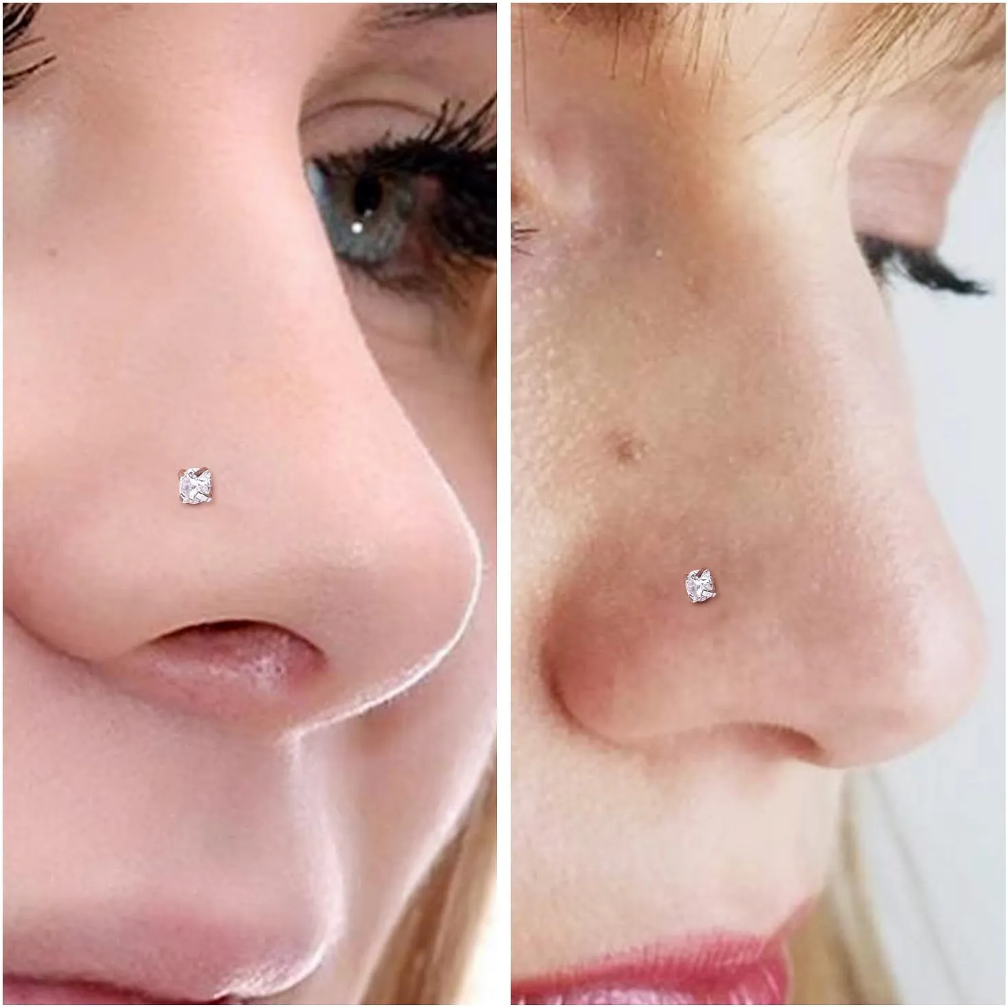 16G 18G 20G Threadless Flat Back Nose Ring Studs Earrings 316L Stainless Surgical Steel Tragus Helix Cartilage Earrings Medusa Labret Lip Rings Piercing Jewelry For Women Men Bar 6mm-8mm