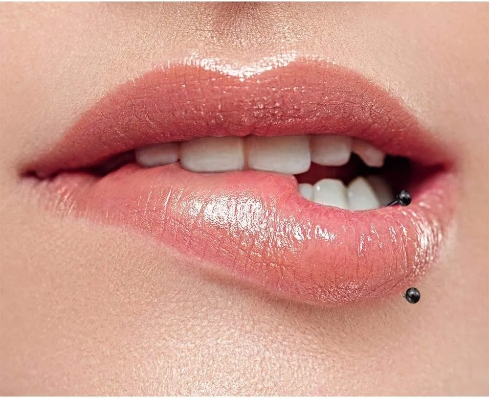 16G Anodized Titanium Lippy Monroe Medusa Stud Piercing Ball Lippy Loop Labret U-Shaped Lip Ring Body Piercing Jewelry 7/16" 11mm