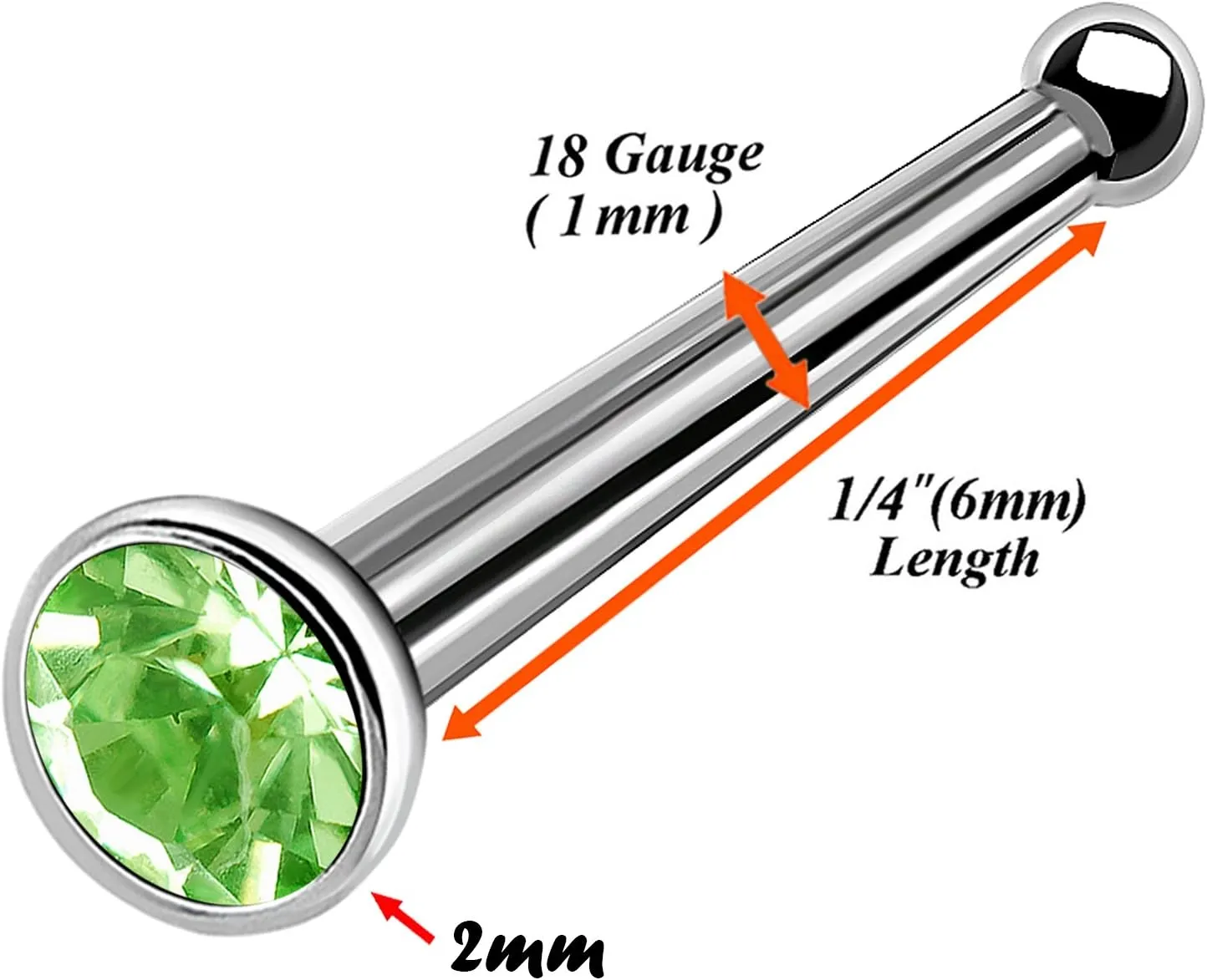 1pc 18g 1mm Titanium Nose Bone Nostril Screw Rings Earrings Septum Hoops Piercing Studs bar Hoop D4TCQ - Pick Color