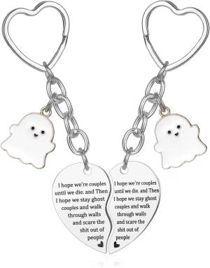 2 Pcs Mother Daughter Heart Matching Keyring Keychain Set Gifts For Mom Mothers Day Gifts from Daughter