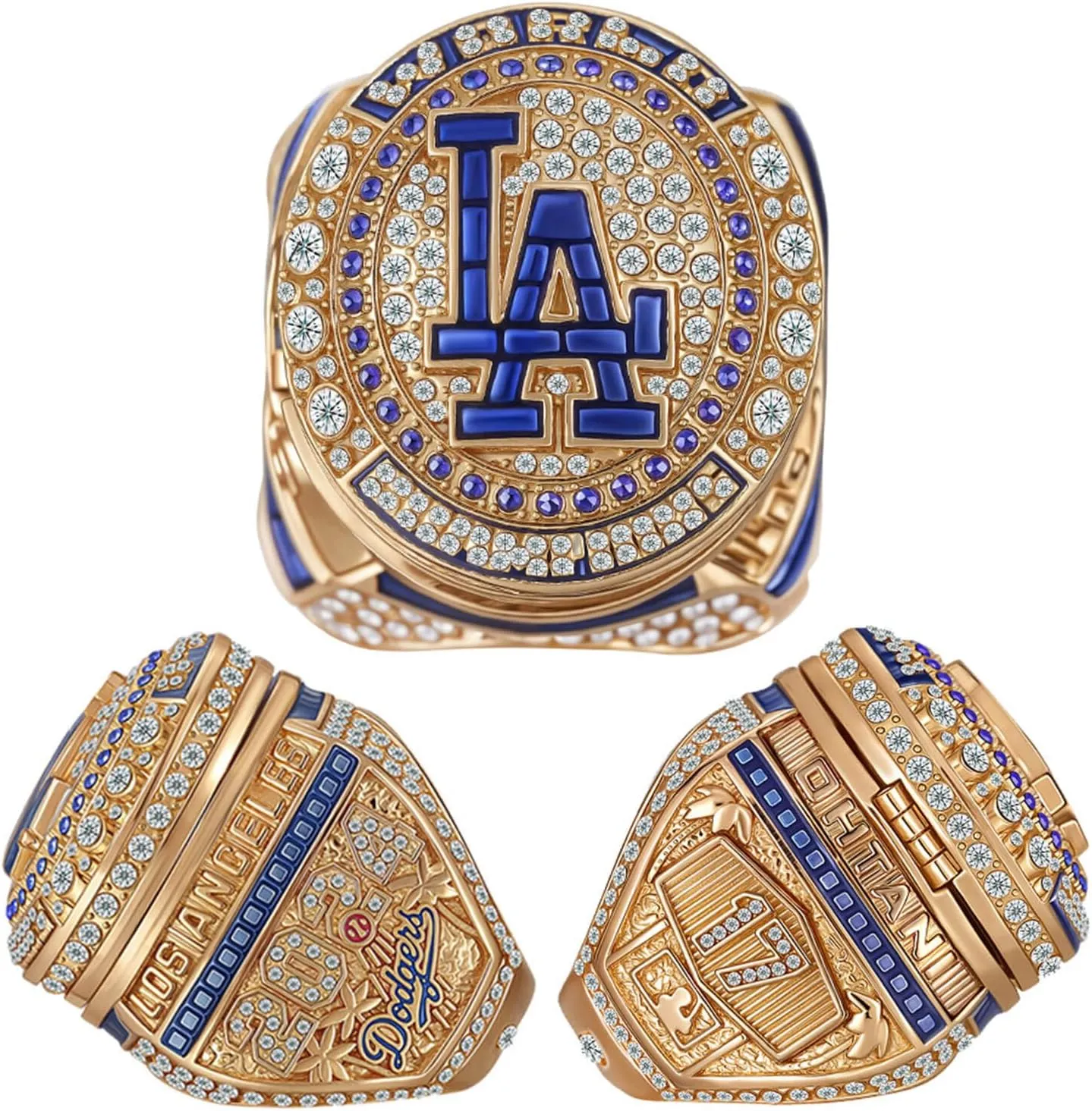2024 New LA National Baseball Championship Ring, With Wooden Display Box Trendy Accessory Durable Collectible Championship Bling,A Gift For Baseball Fans
