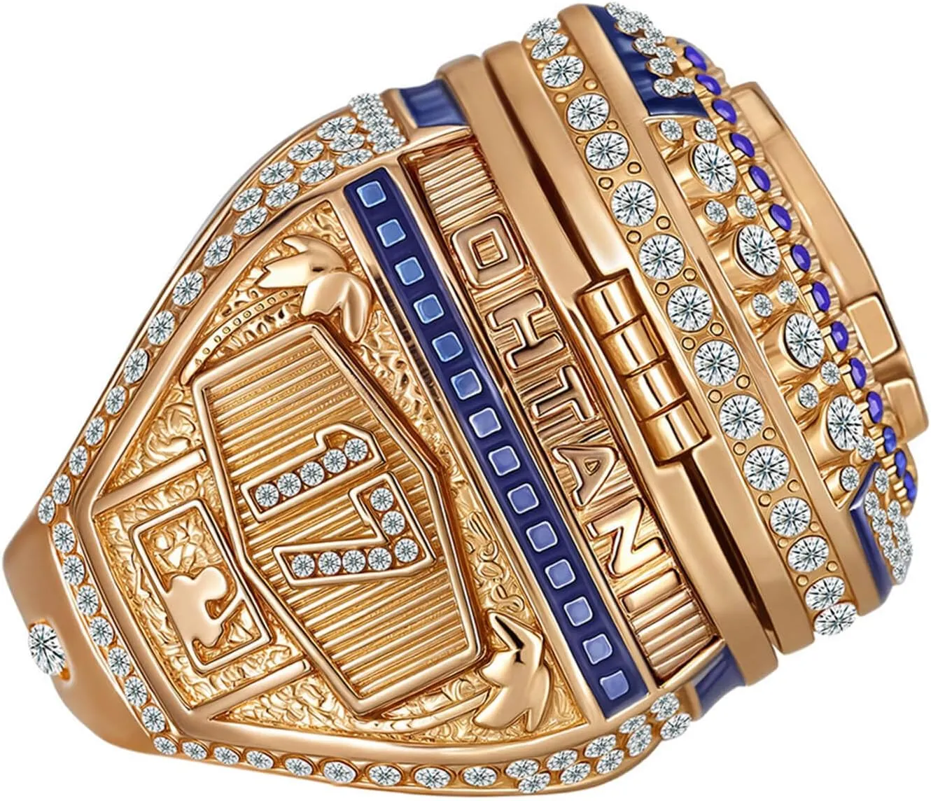 2024 New LA National Baseball Championship Ring, With Wooden Display Box Trendy Accessory Durable Collectible Championship Bling,A Gift For Baseball Fans