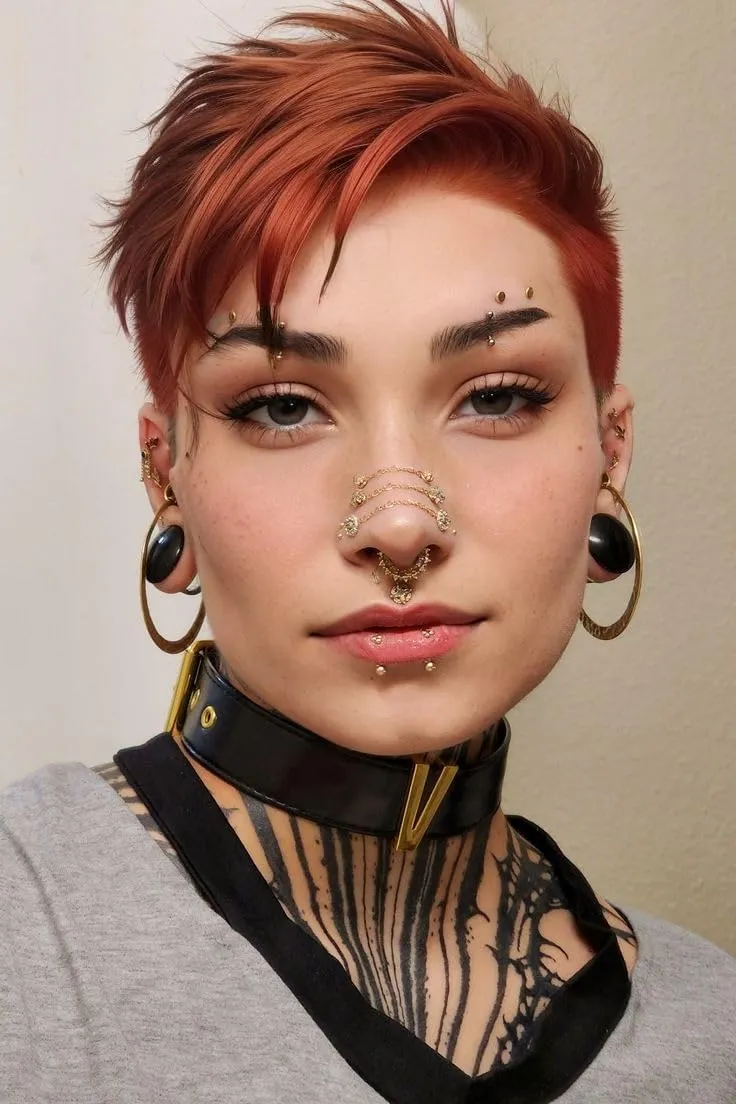 20G Nose Rings Studs with Chain Piercing Across Double Nose Stud Nose Hoop Spike Heart Ball CZ Surgical Steel Nostril Piercing Jewelry for Women Men, Black Silver Gold