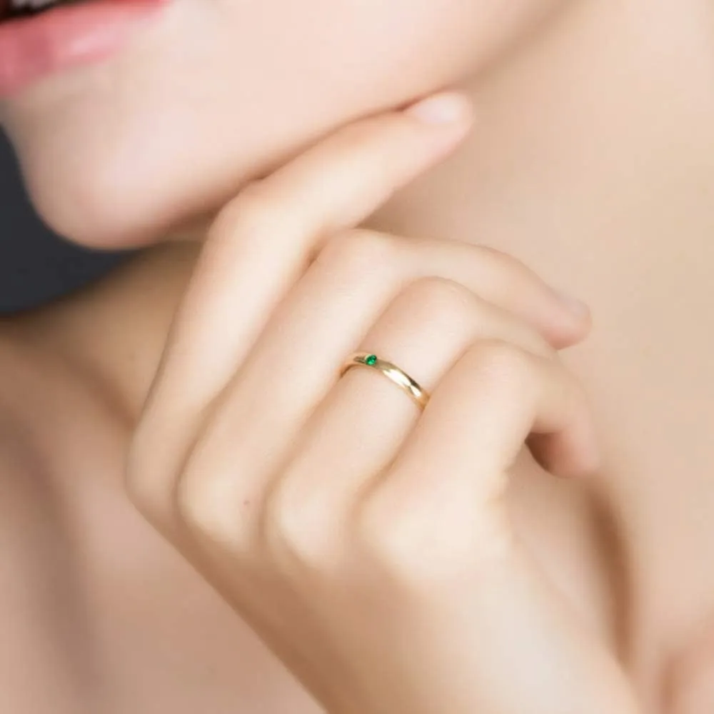 2mm 925 Sterling Silver High Polish Plain Dome Wedding Band Comfort Fit Ring for Women 1.5mm 0.015cttw Emerald Ruby Sapphire