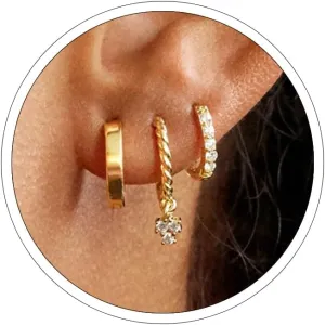 3 Pairs Silver Huggie Hoop Earrings Set Gold Huggie Earrings for Women Lightweight Hypoallergenic Heart Hoops Earrings Set Jewelry