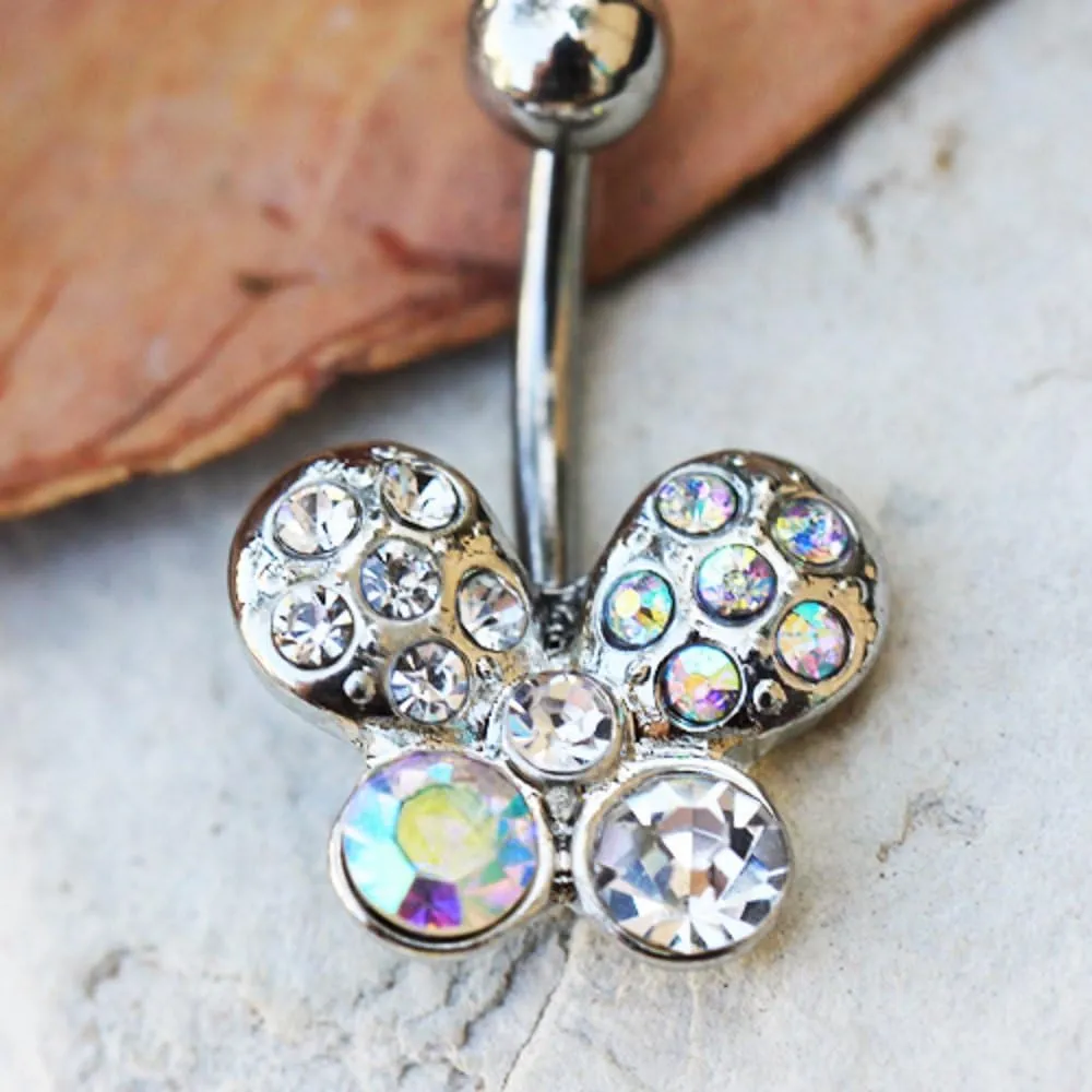 316L Stainless Steel Art of Brilliance Butterfly Gleam WildKlass Navel Ring