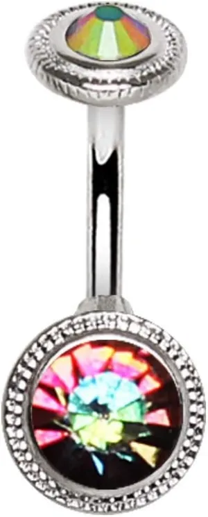 316L Stainless Steel Vitrail Medium Discs WildKlass Navel Ring