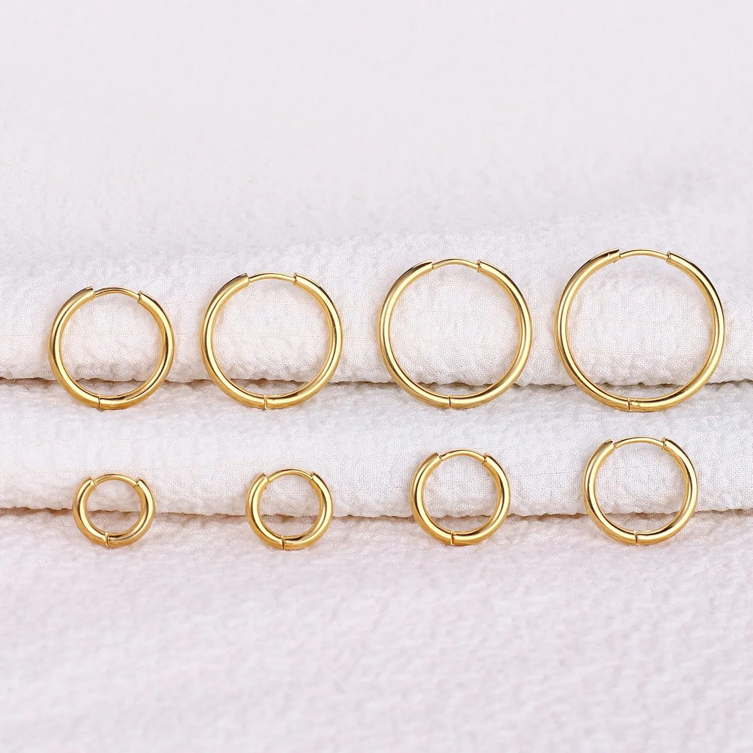 316L Surgical Steel Hoop Earrings, 6mm-20mm Huggie Earrings Men Hypoallergenic, Small Sleeper Mens Hoop Earring Cartilage Earring for Women 20G 18G