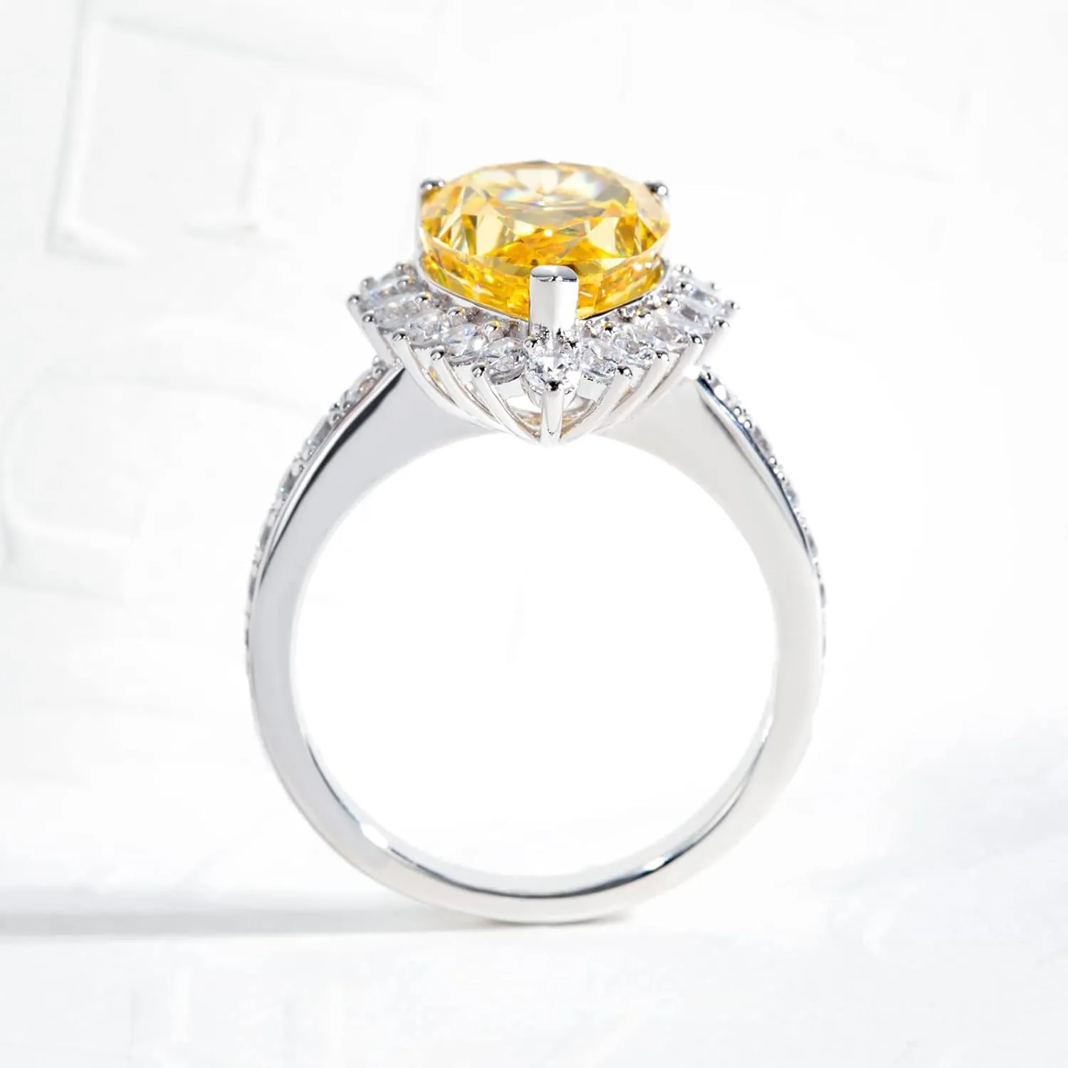 4CT-8CT Cubic Zirconia Cocktail Rings Pear Cut/Heart Cut/Radiant Cut 5A Grade Simulated Diamond CZ Statement Engagement Promise Ring for Women