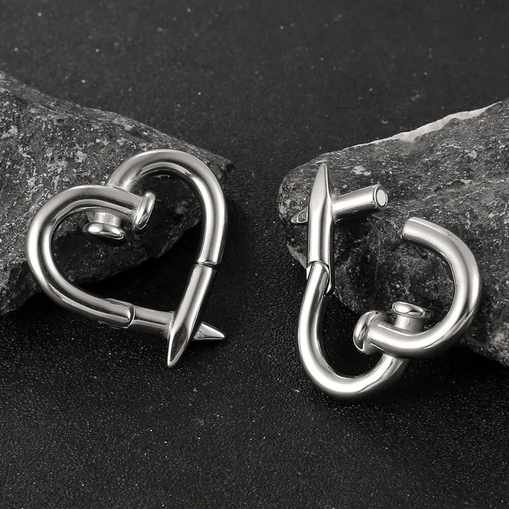 4mm-6mm(5g-2g) Hypoallergenic 316L Stainless Steel Heart Ear Weights Hangers For Stretched Ear Lobe Piercing Ear Plugs Gauges Body Jewelry