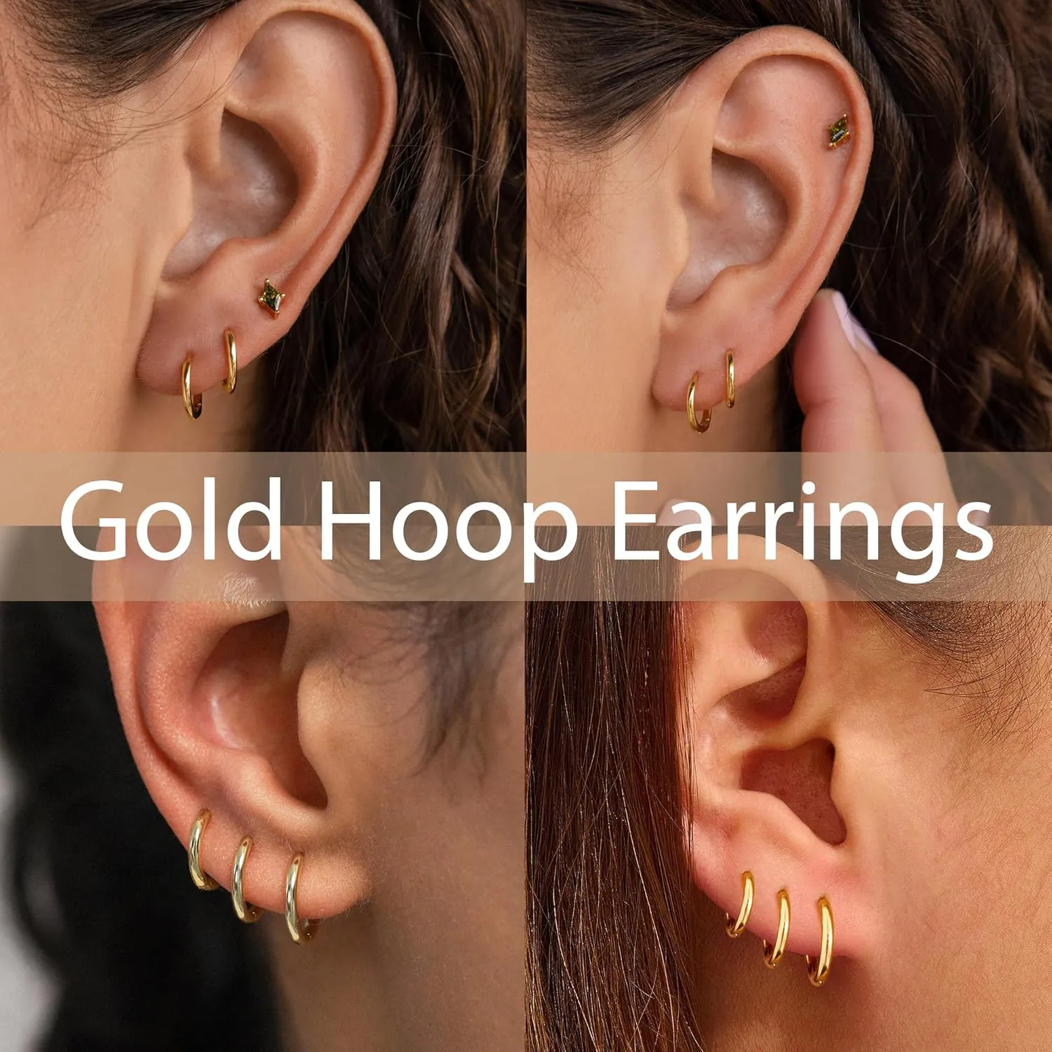 5 Pairs Small Gold Silver Hoop Earrings for Women Men,Hypoallergenic 316L Surgical Stainless Steel Earrings for Sensitive Ears,Cute Tiny Huggie Hoops Earrings Set for Multiple Piercing Jewelry Gift