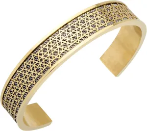 555Jewelry Exclusive Stainless Steel Star of David Open Cuff Bangle Bracelet for Men