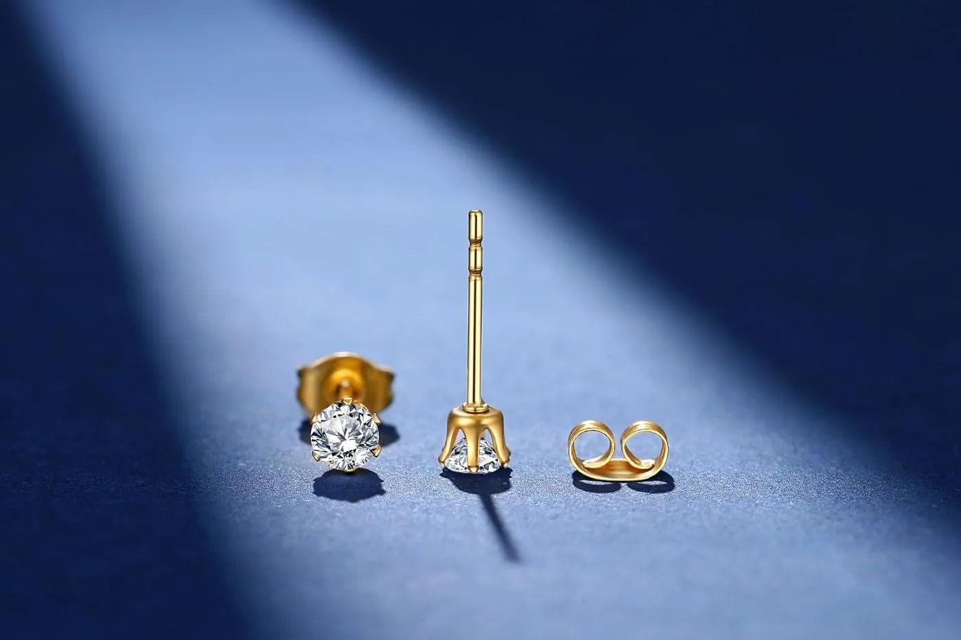 6-10 Pairs Tiny Women's Stainless Steel Round Clear Cubic Zirconia Stud Earrings, Hypoallergenic Surgical Steel Earrings Set, 2mm 3mm 4mm CZ,