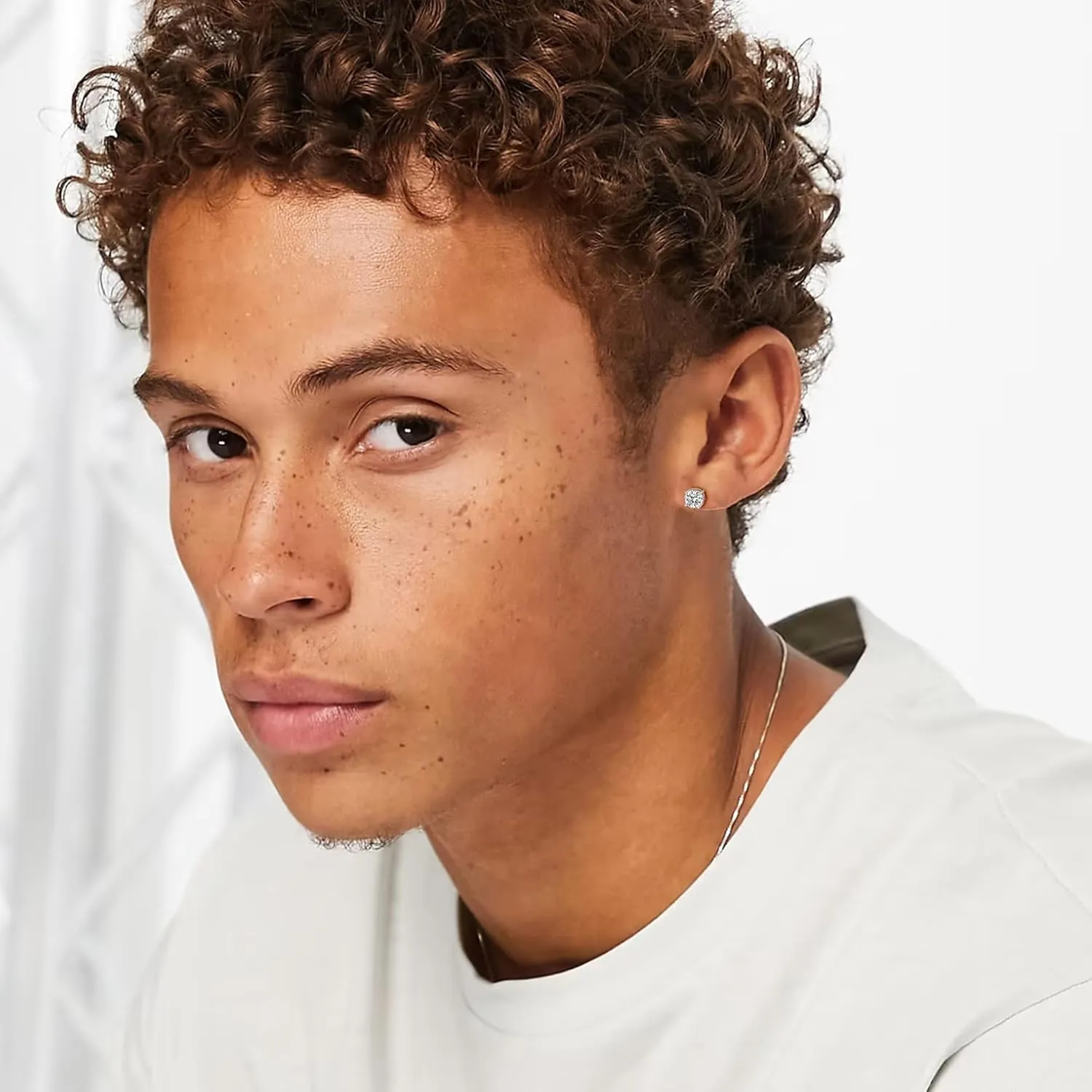 9 Pairs Earrings for Men Stainless Steel Small Hoop Earrings Hypoallergenic CZ Cross Dangle Earrings Cubic Zirconia Stud Earrings Huggie Men's Earrings Set