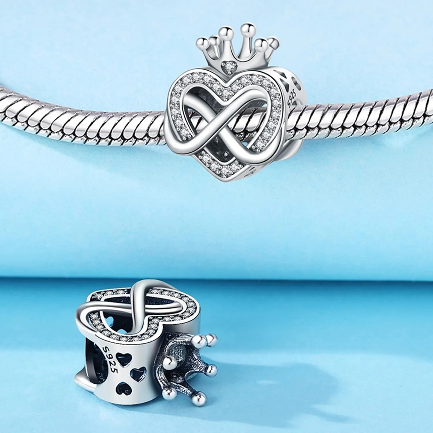 925 Sterling Silver Charms for Bracelets - Pendant Bead Charms Jewelry Present for Women Family Friends