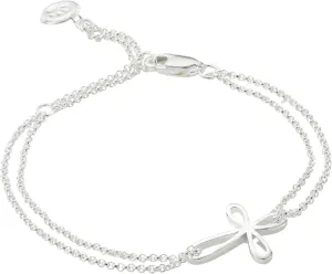 925 Sterling Silver Signature Cherish Cross Bracelet for Girls. Ideal for Baptism, First Communion Gifts, Quinceaera, Flower Girl and Bridesmaid Gifts - Adjustable Faith Jewelry