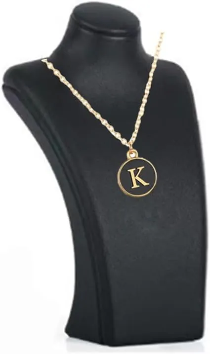 A-Z letter pendant necklace capital letters suitable for men and women white or black necklace simple and personalized gift