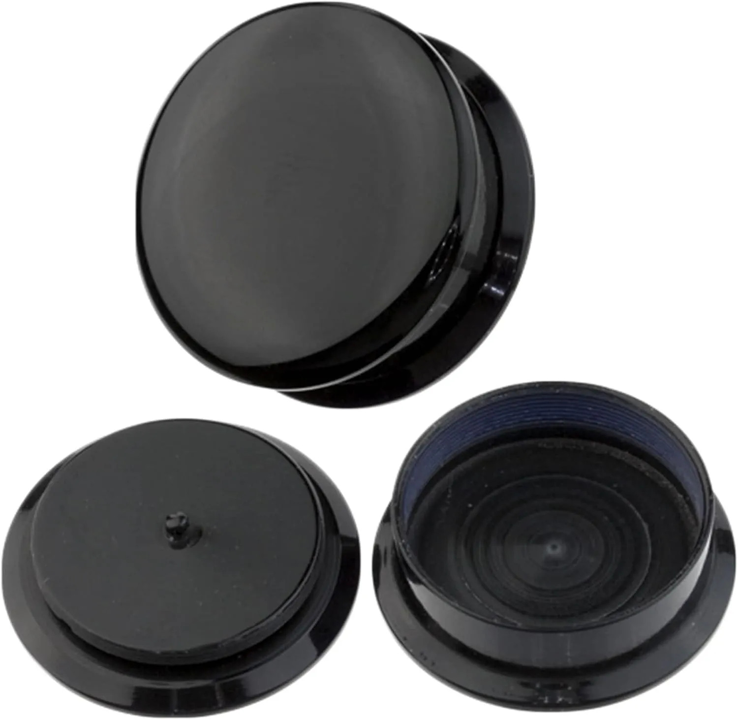 Acrylic Ear Plugs Tunnels, Black Tunnel Earrings with 2PCS Round Body Piercing Jewelry Gift Set