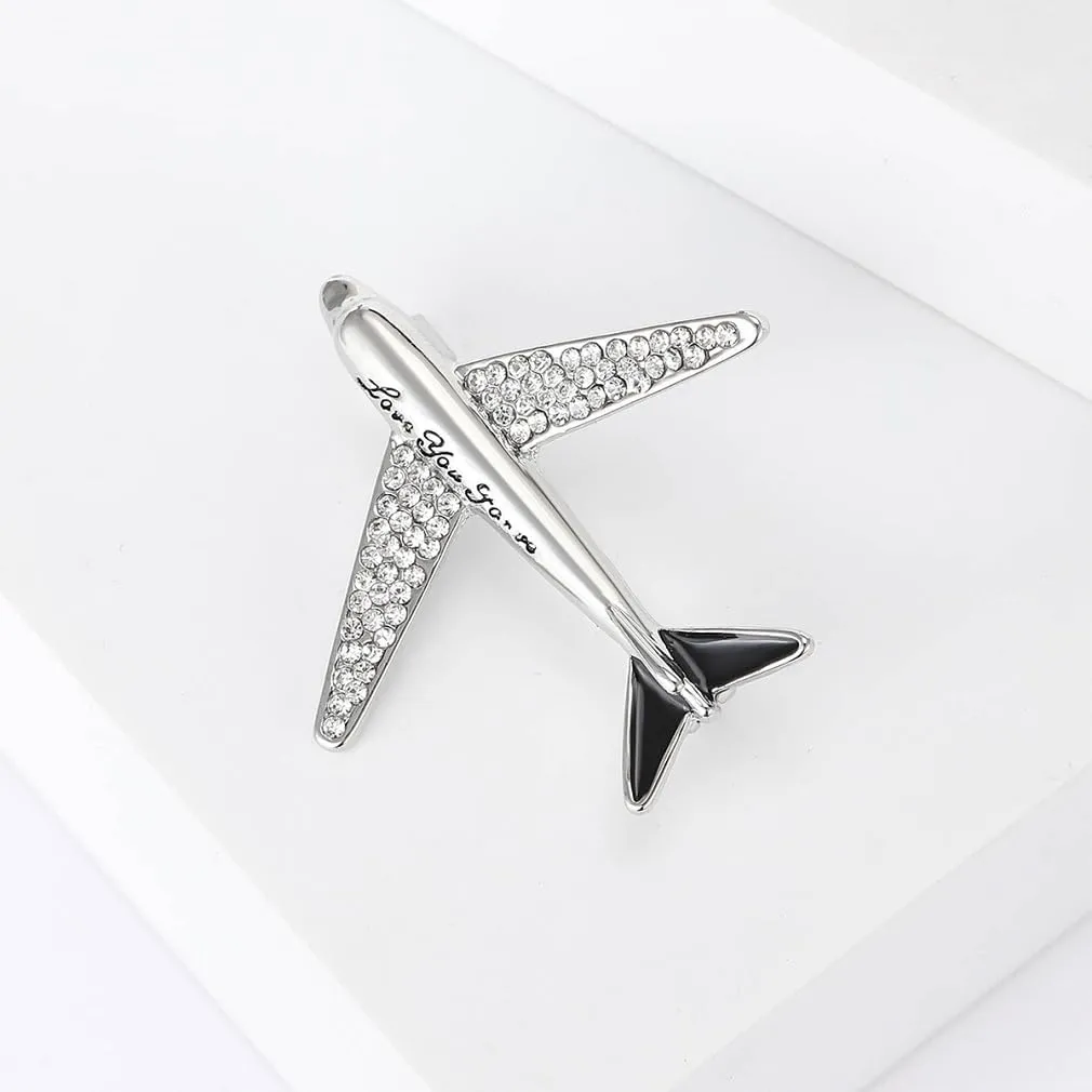 Airplane Brooch Pins for Women, Aviation Aircraft Brooch Pin, Cute Plane Brooch Lapel Pin, Bohemian Airplane Brooches Pins for Women Hat Bag Suit Dress Accessories Jewelry