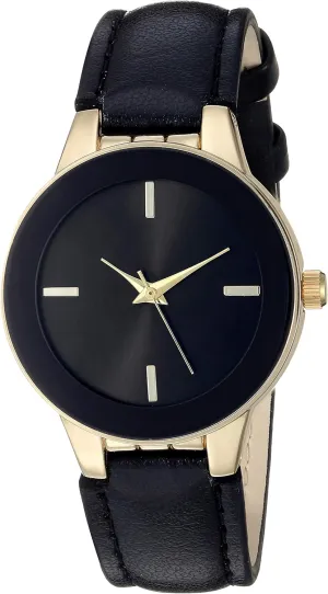 Amazon Essentials Women's Faux Leather Strap Watch
