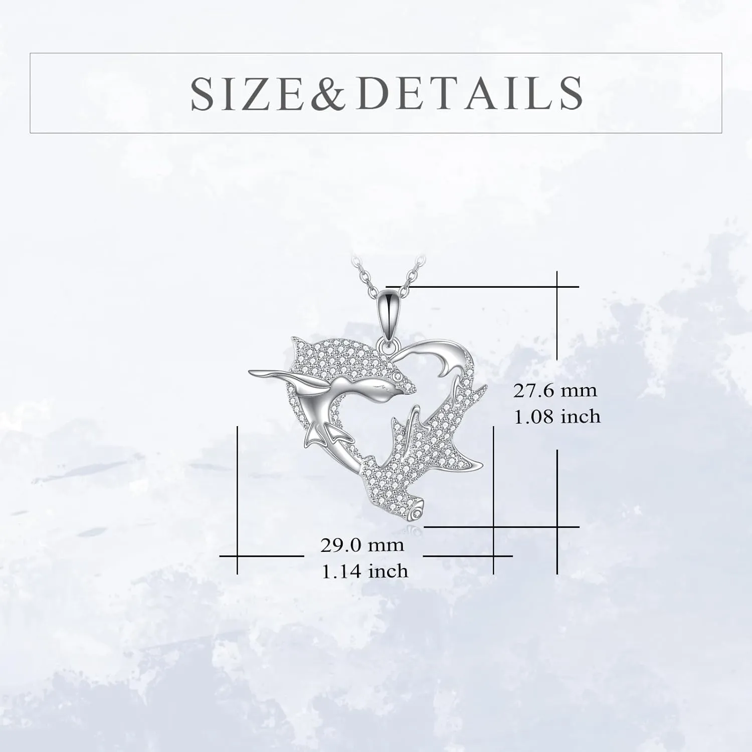 Animal Necklace Sterling Silver Shark Dog Owl Sloth Pendant Fashion Animal Jewelry Gift for Women