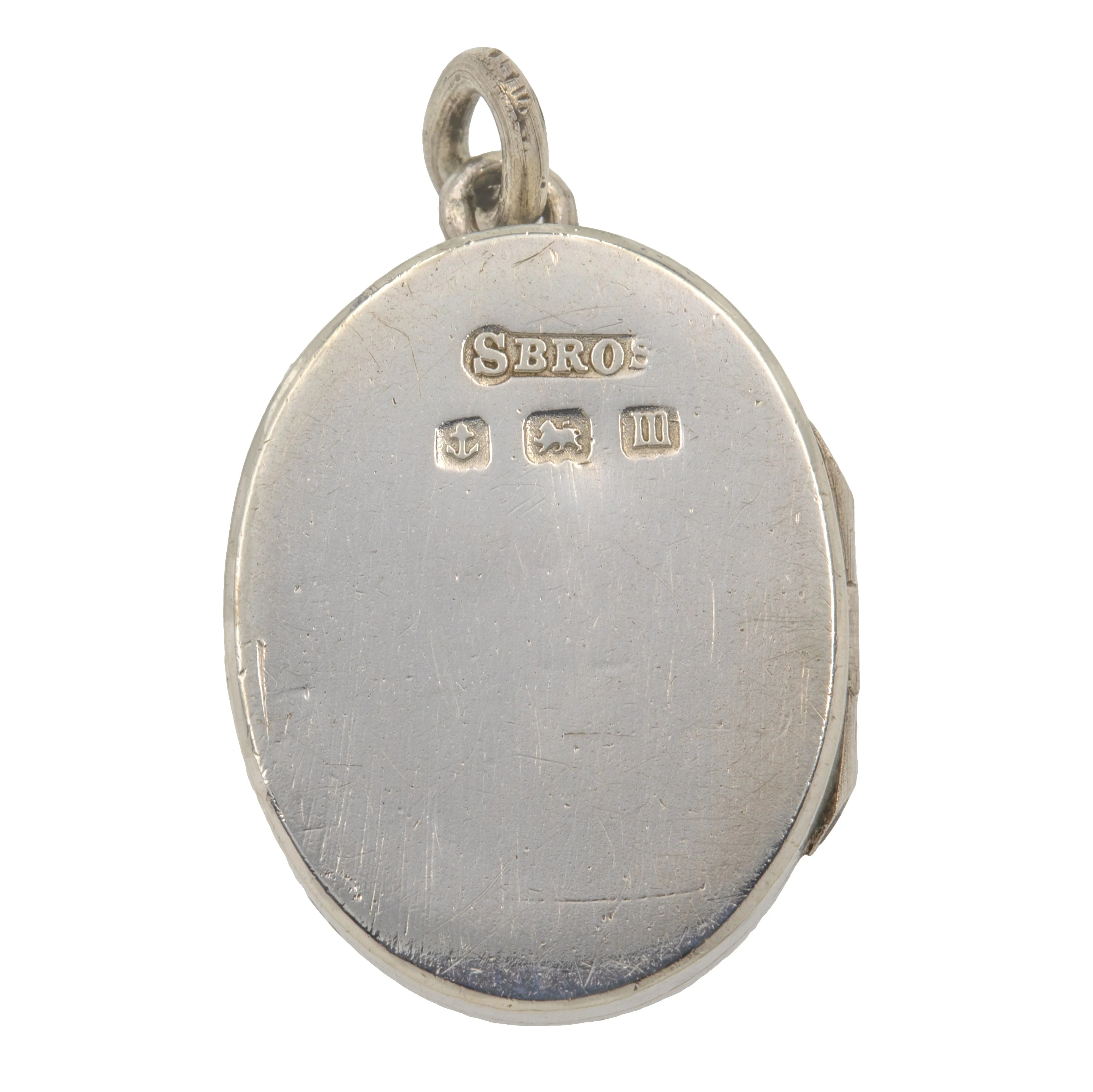 Antique Sterling Silver & 9ct Gold Oval Locket