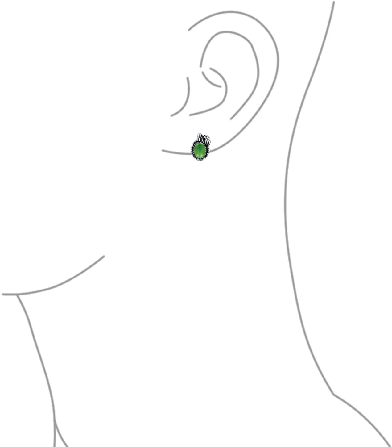 Bali Boho Bezel Set Ornate Round Stud Earrings For Women For Teen Oxidized .925 Sterling Silver More Gemstone Birthstones