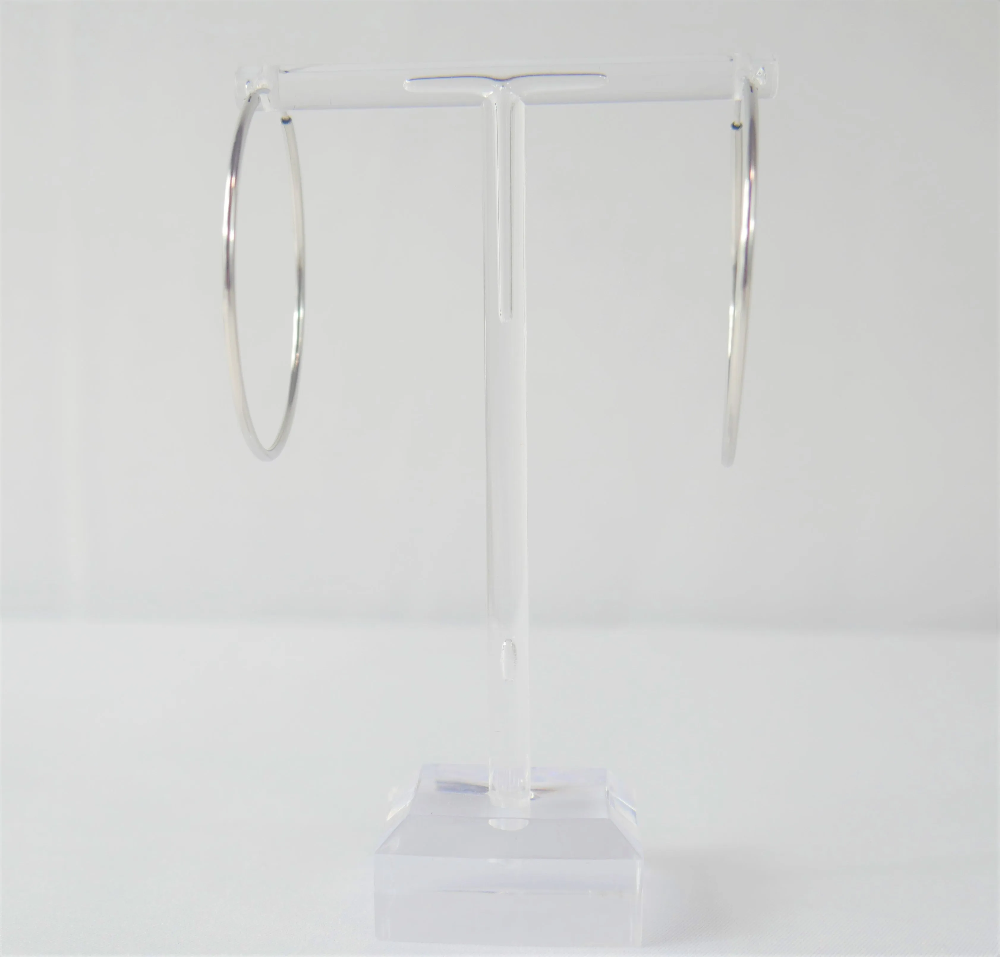 Basic & Fab 1.6" Hoop Sterling Silver Earrings