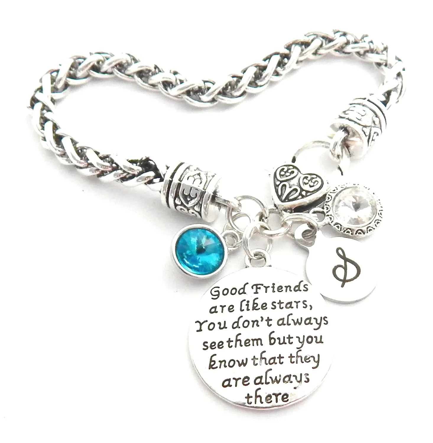 Best Friend gift for Women, Friendship Jewelry, Good Friends are like Stars, Friend Personalized gift, Friendship Bracelet, Going Away gift, Family Girlfriend Cousin