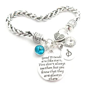 Best Friend gift for Women, Friendship Jewelry, Good Friends are like Stars, Friend Personalized gift, Friendship Bracelet, Going Away gift, Family Girlfriend Cousin