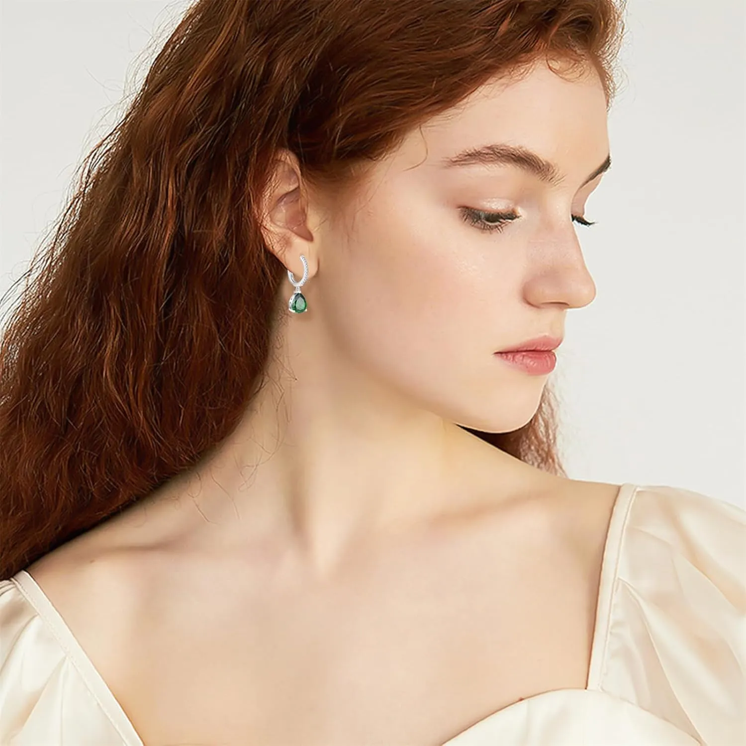 Birthstone Huggie Hoop Earrings 925 Sterling Silver Hoop Earrings for Women Jewelry for Women Mother Her