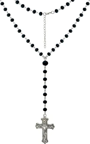 Black Stylish Gothic Moon Necklace, Layered Moon and Sun Necklace for Women, Black Crescent Moon Bead Onyx Necklace, Perfect Goth Jewelry Gift for Women