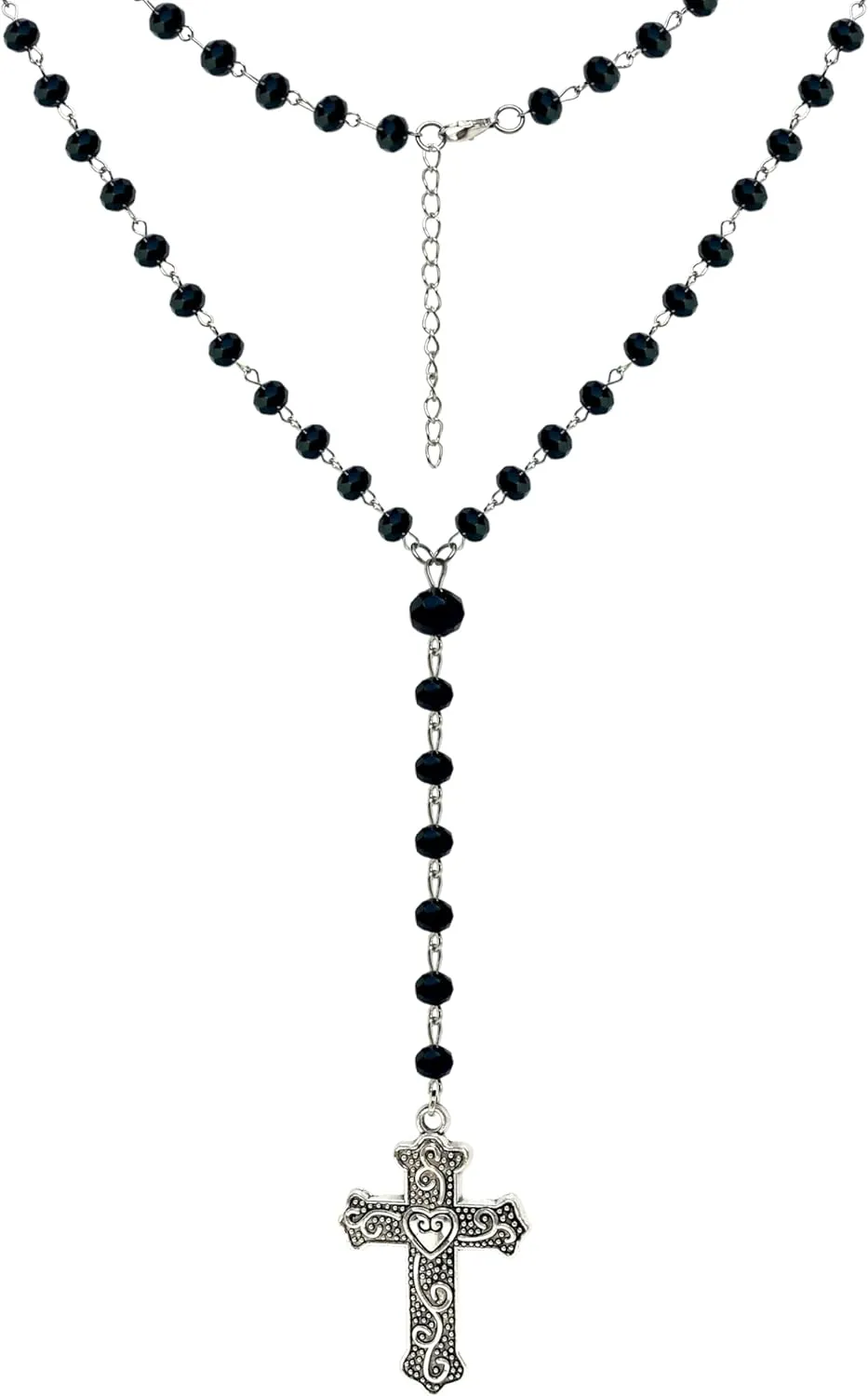 Black Stylish Gothic Moon Necklace, Layered Moon and Sun Necklace for Women, Black Crescent Moon Bead Onyx Necklace, Perfect Goth Jewelry Gift for Women
