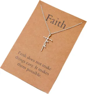 Blessed Cross Necklace For Women, Christian Gifts for Women, Religious Gifts for Women, Christian Jewelry Gifts for Women, Silver Cross Necklace Women, Gifts for Christian Women