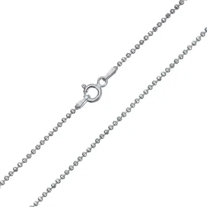 Bling Jewelry 150 Gauge .925 Sterling Silver Sparkle Diamond Cut Ball Shot Bead Chain Necklace For Women 16 18 20 24 Inch Made In Italy
