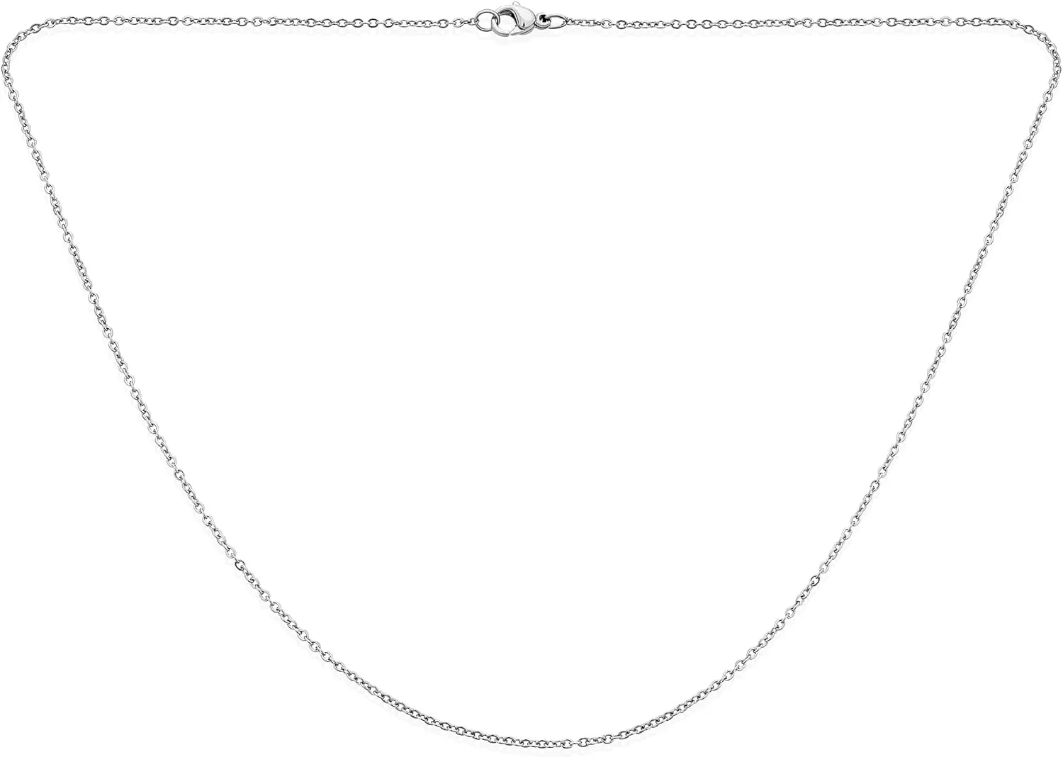 Bling Jewelry Thin 1MM Two Tone Twist Infinity or Diamond-Cut Rolo Cable Chain Necklace Silver Tone Stainless Steel For Women Teen 16 18 20 24 Inch