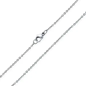 Bling Jewelry Thin 1MM Two Tone Twist Infinity or Diamond-Cut Rolo Cable Chain Necklace Silver Tone Stainless Steel For Women Teen 16 18 20 24 Inch
