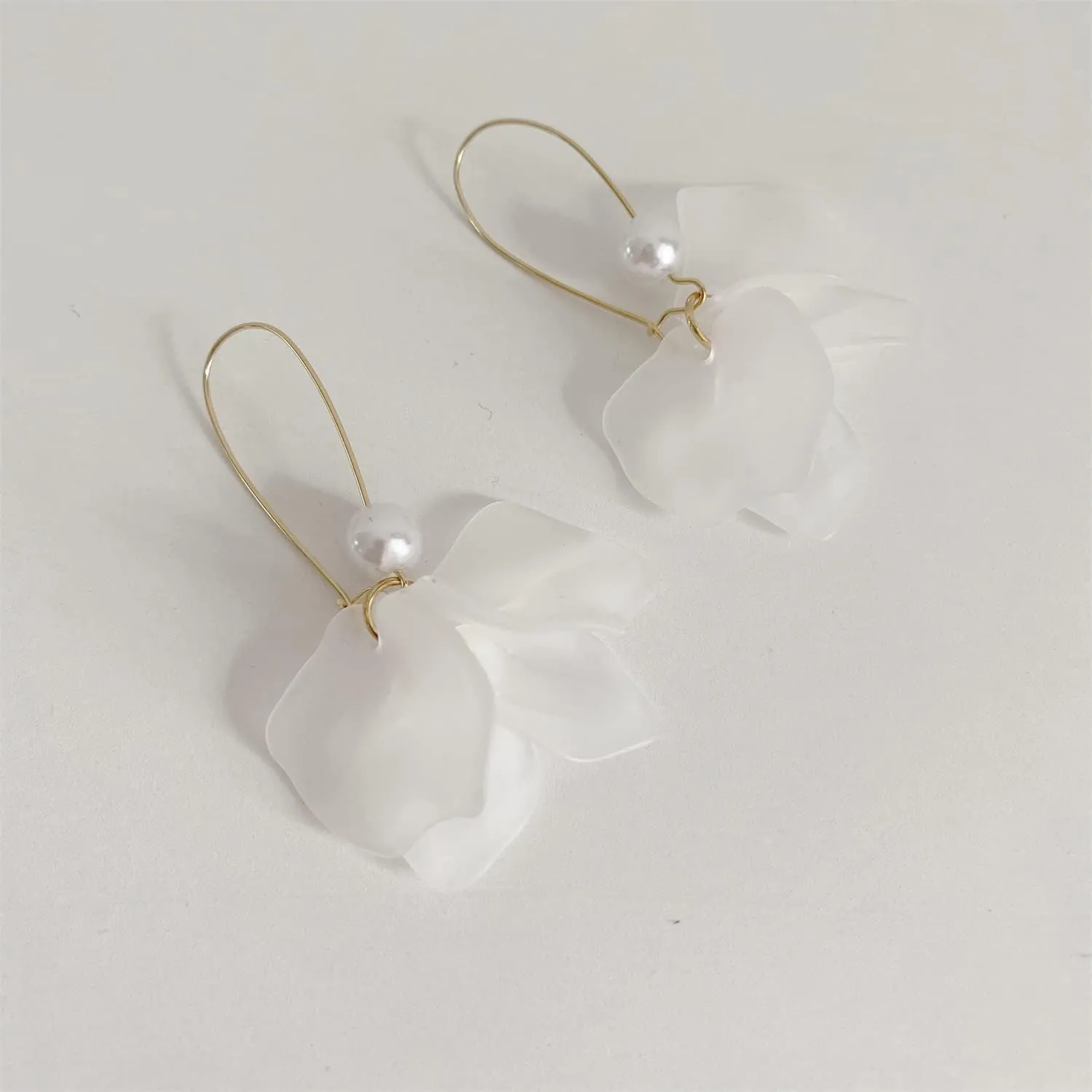 Boho Rose Petal Dangle Resin Earrings - Long Bohemian Drop Acrylic Tiered Flower Earrings - Statement Exaggerated Floral Tassel Earrings for Women