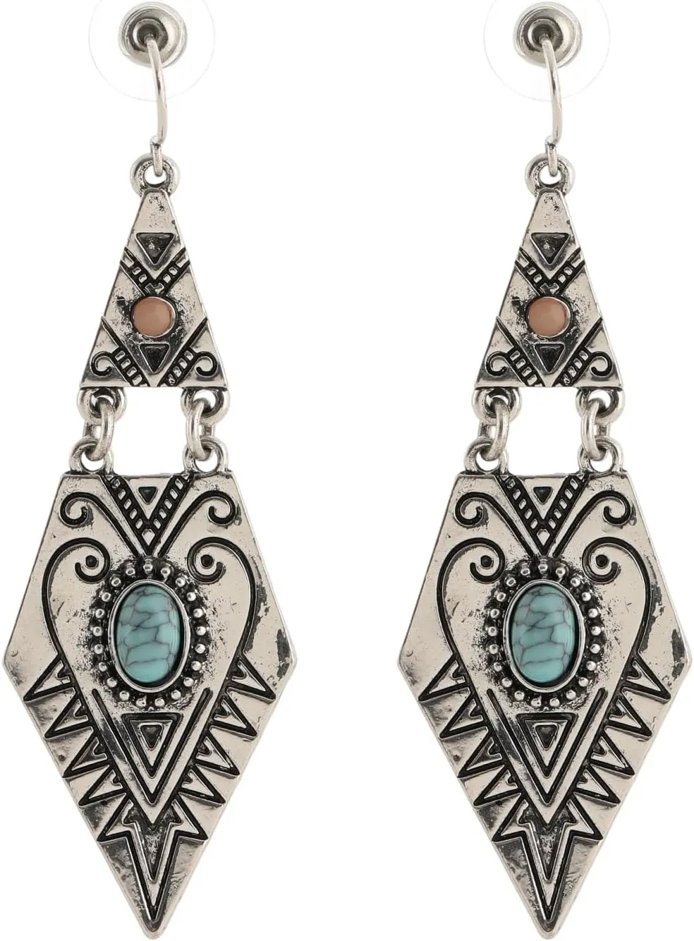 Boho Turquoise Earrings for Women Vintage Western Dangle Earring for Women
