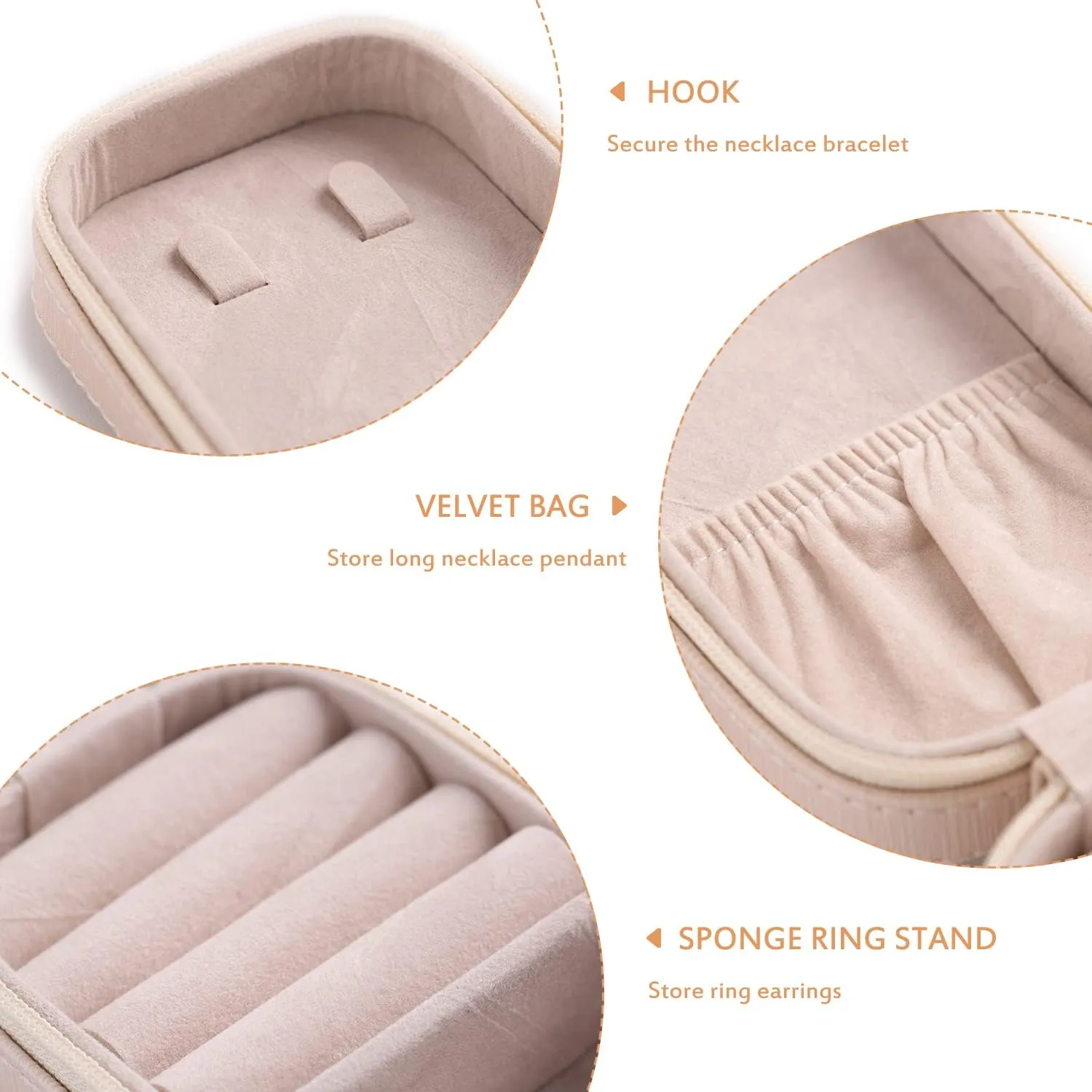 BONNY DODO Small Travel Jewelry Organizers Box for women with PU Leather Portable Mini Jewelry Case with compartments for Necklace Rings Earrings,Luxury Giftable boxes. (Pearl White, S)