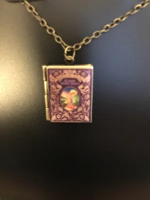 Book Locket "Classic Fairy Tales" Necklace Bronze
