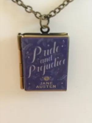 Book Locket "Pride & Prejudice" Necklace Bronze