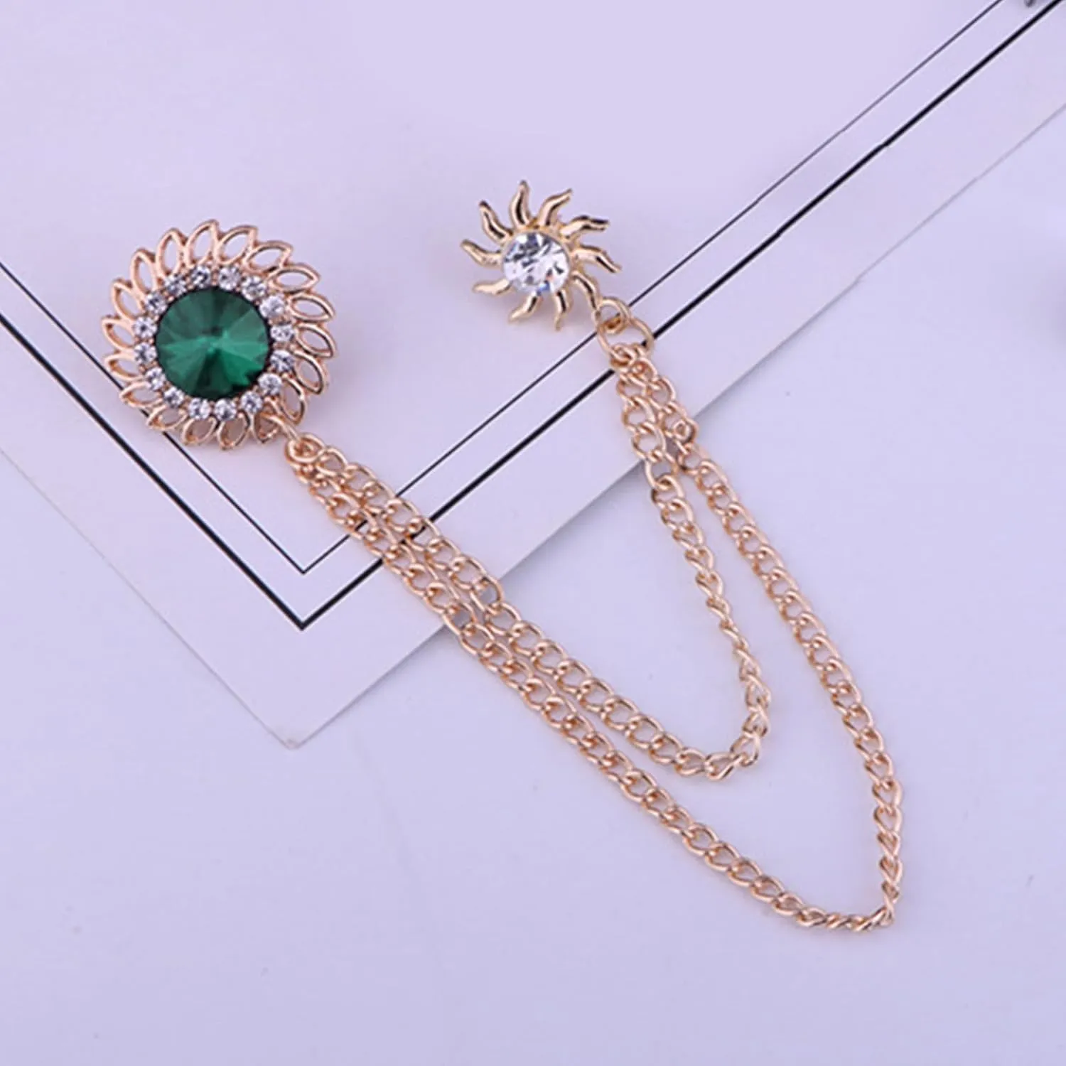 Brooches and Pins for Women Bee Chain Collar Pins for Sambas Safety Brooch Pins for Clothes Business Suit Collar Bar Pin Christmas Pins and Brooches Jewelry Gifts