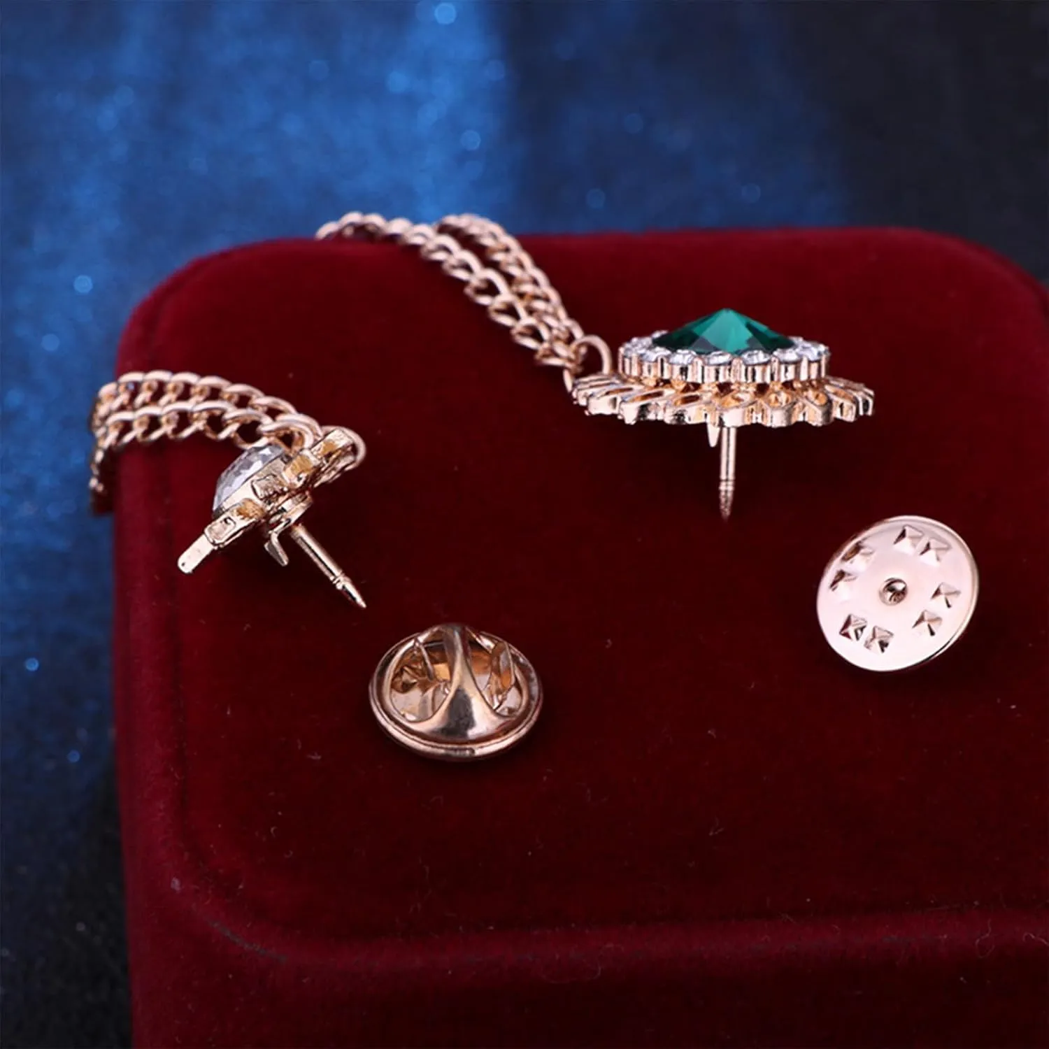 Brooches and Pins for Women Bee Chain Collar Pins for Sambas Safety Brooch Pins for Clothes Business Suit Collar Bar Pin Christmas Pins and Brooches Jewelry Gifts