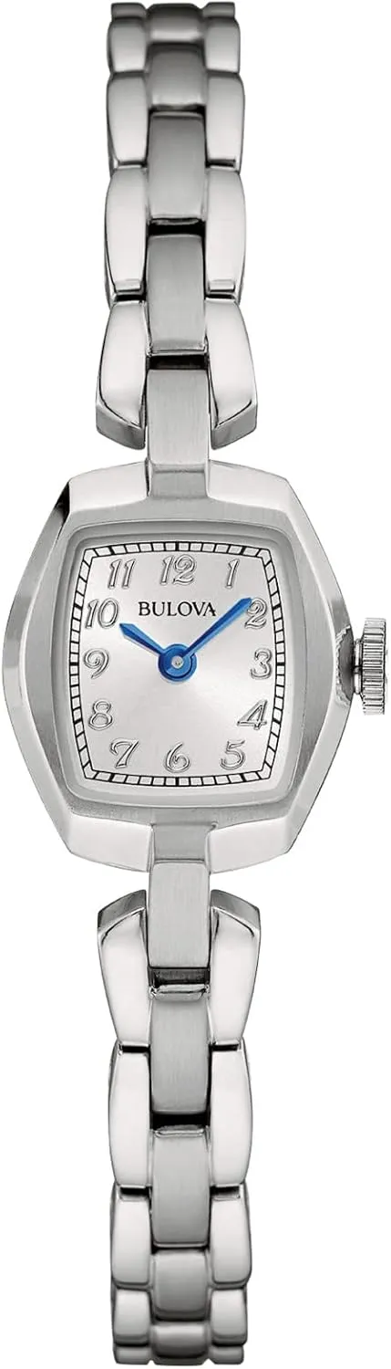 Bulova Ladies' Classic Dress Mini 2-Hand Quartz Watch, Stainless Steel, Arabic Markers