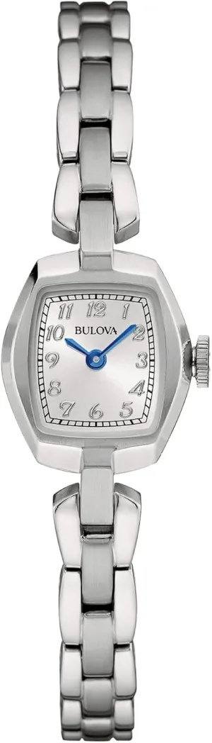 Bulova Ladies' Classic Dress Mini 2-Hand Quartz Watch, Stainless Steel, Arabic Markers