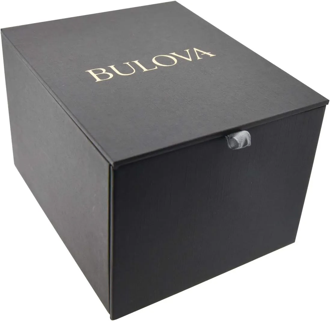 Bulova Men's Classic 3-Hand Calendar Date Quartz Leather Strap Watch, Roman Numeral Markers, 40mm