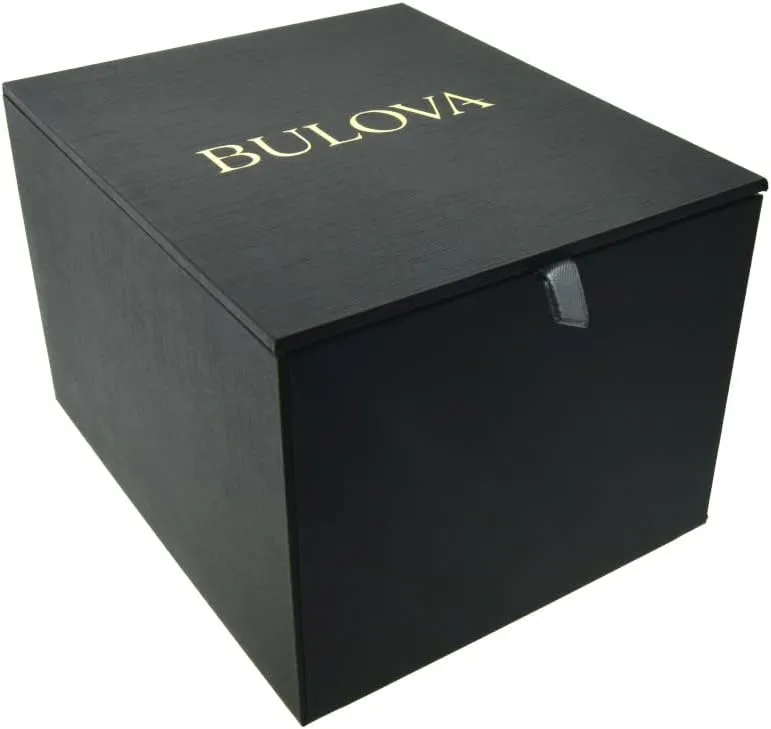 Bulova Men's Classic Stainless Steel Watch with Diamonds and Day Date
